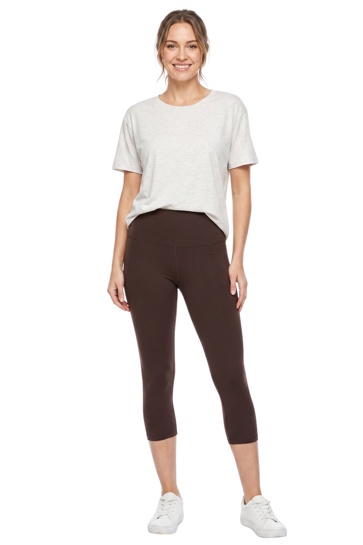 Buttery Smooth Basic Solid High Waisted Capris - 5 Inch Waist - New Mix