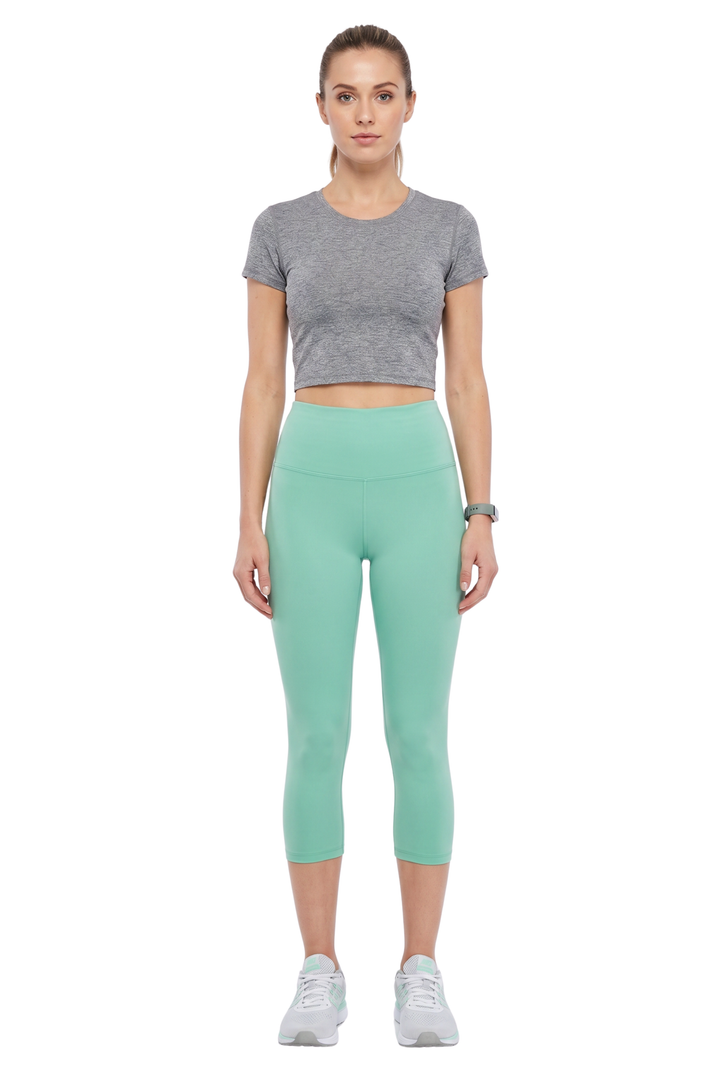 Buttery Smooth Basic Solid High Waisted Capris - 5 Inch Waist - New Mix