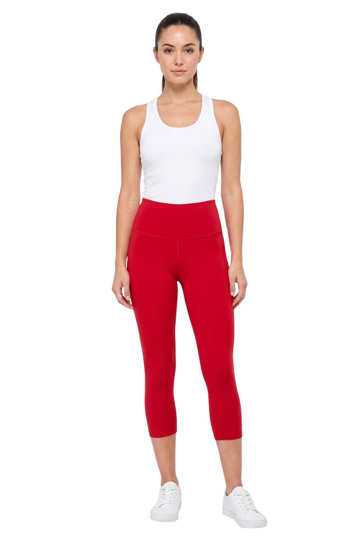 Buttery Smooth Basic Solid High Waisted Capris - 5 Inch Waist - New Mix