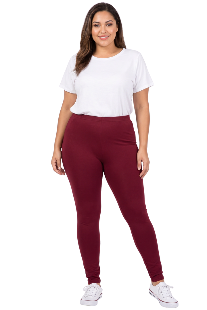 Buttery Smooth Basic Solid Leggings - Plus Size - 1XL 2XL 3XL - New Mix