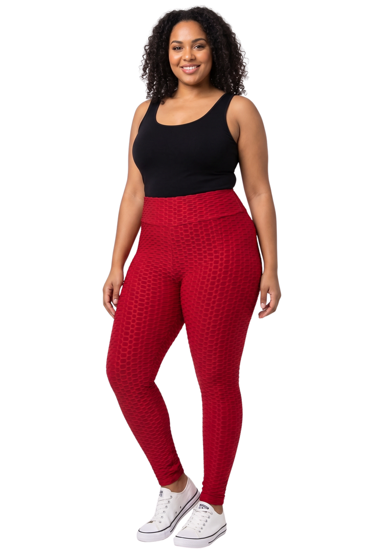 Scrunch Butt Textured High Waisted Leggings - Tiktok Leggings