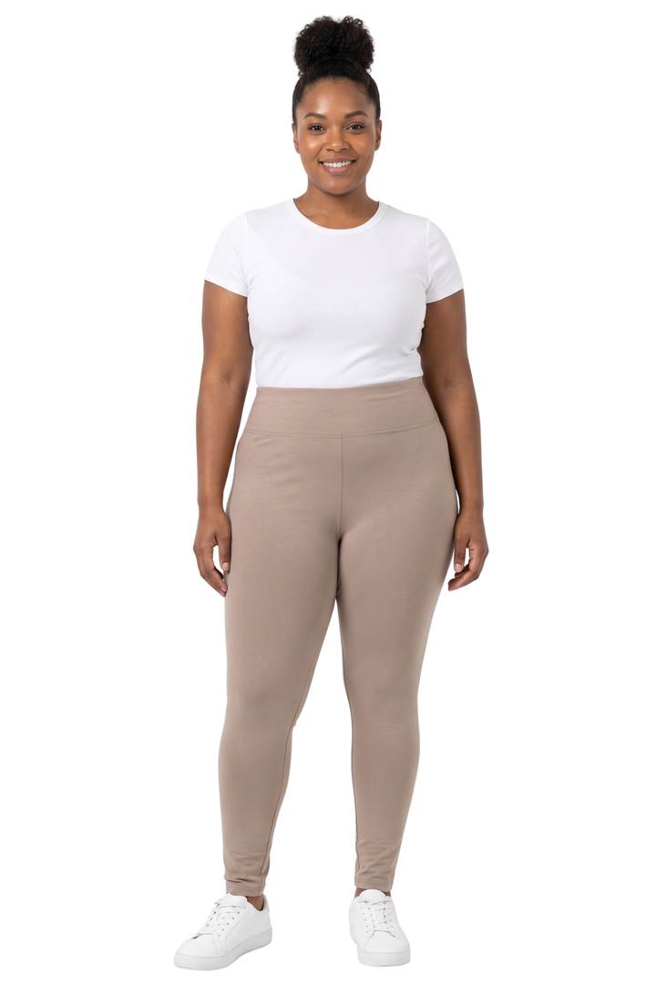 Buttery Smooth Basic Solid High Waisted Leggings - Extra Plus Size - 3-Inch Waist - 3XL 4XL 5XL