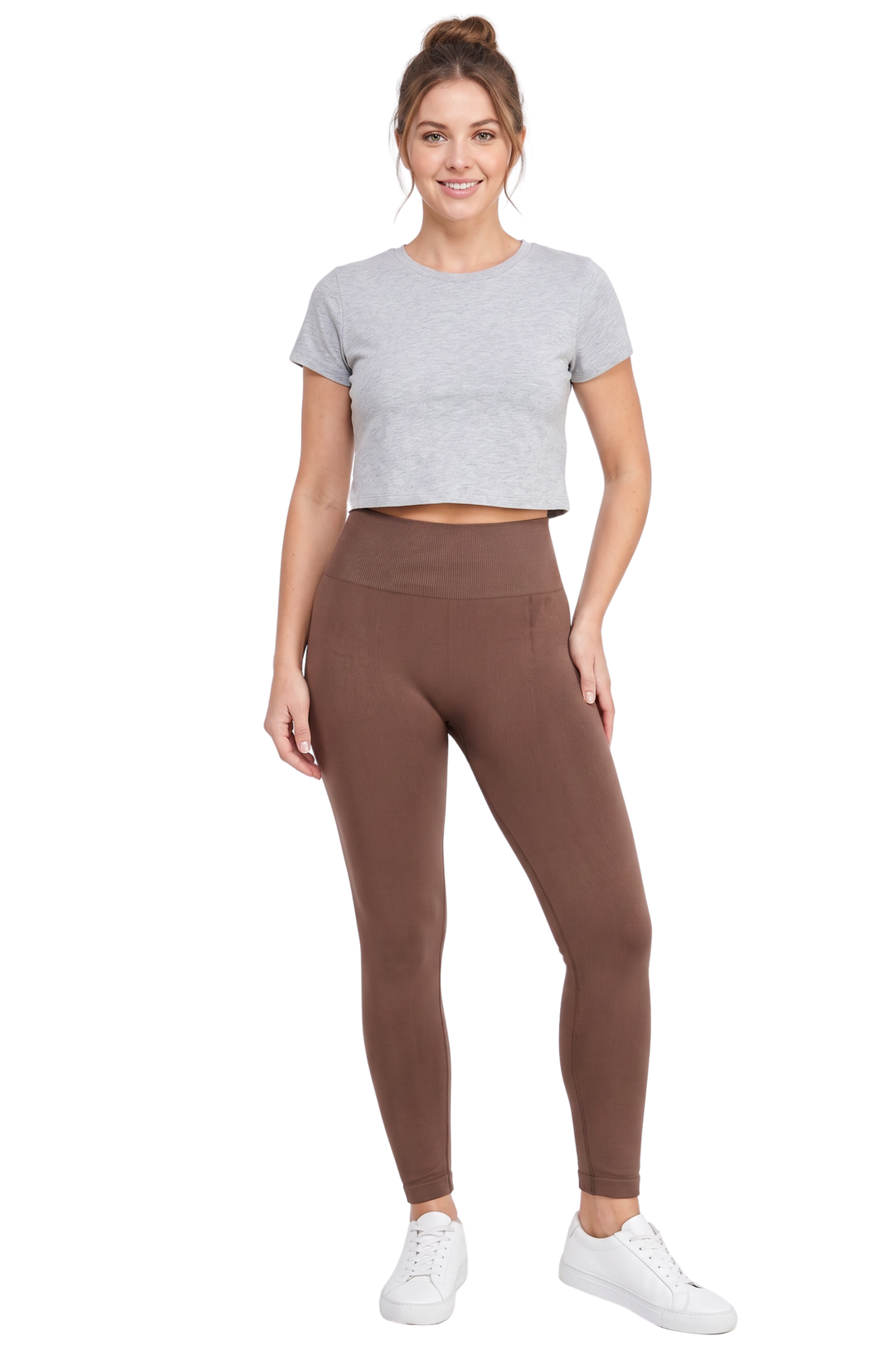High Waisted Fleece Lined Leggings - Plus Size - 1XL 2XL 3XL - New Mix