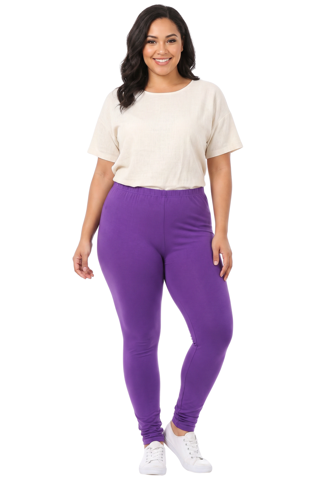 Buttery Smooth Basic Solid Leggings - Extra Plus Size - 3XL 4XL 5XL - EEVEE