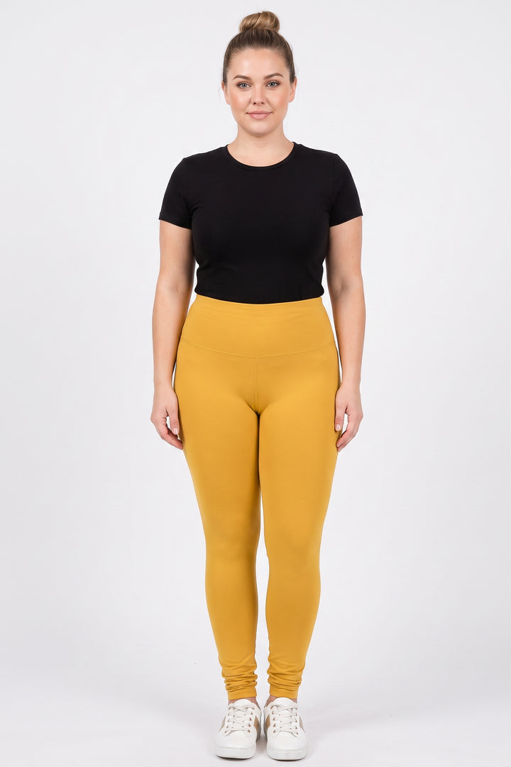 Buttery Smooth Basic Solid High Waisted Leggings - Plus Size - 5 Inch Waist - 1XL 2XL 3XL - New Mix