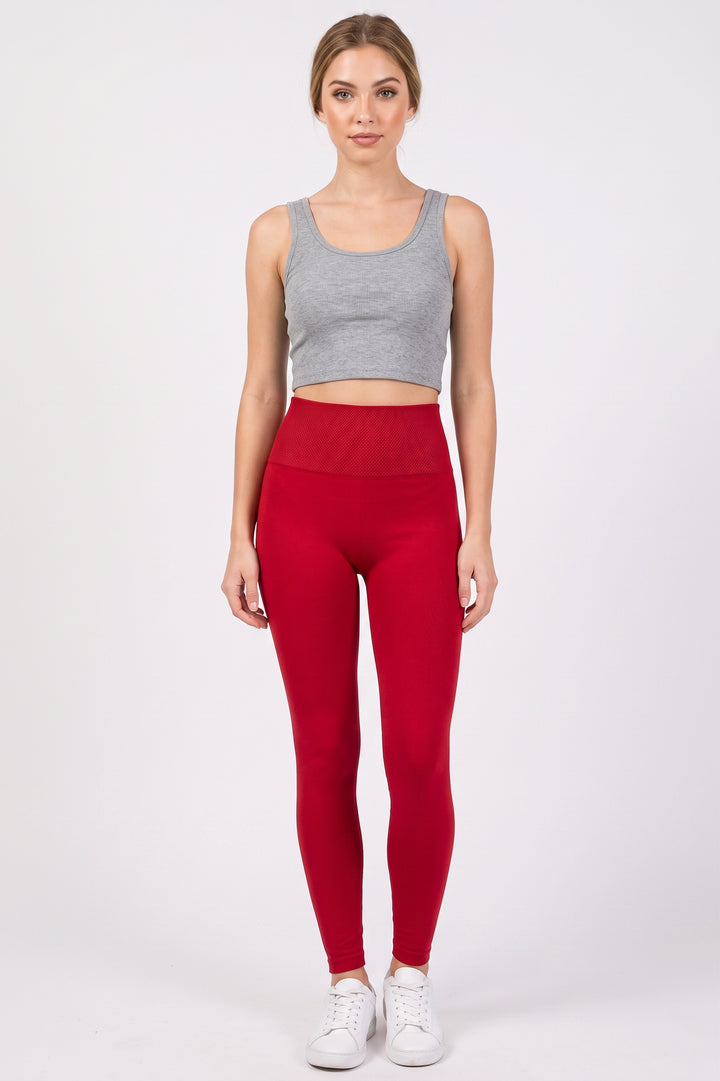 Banded High Waisted Fleece Lined Leggings