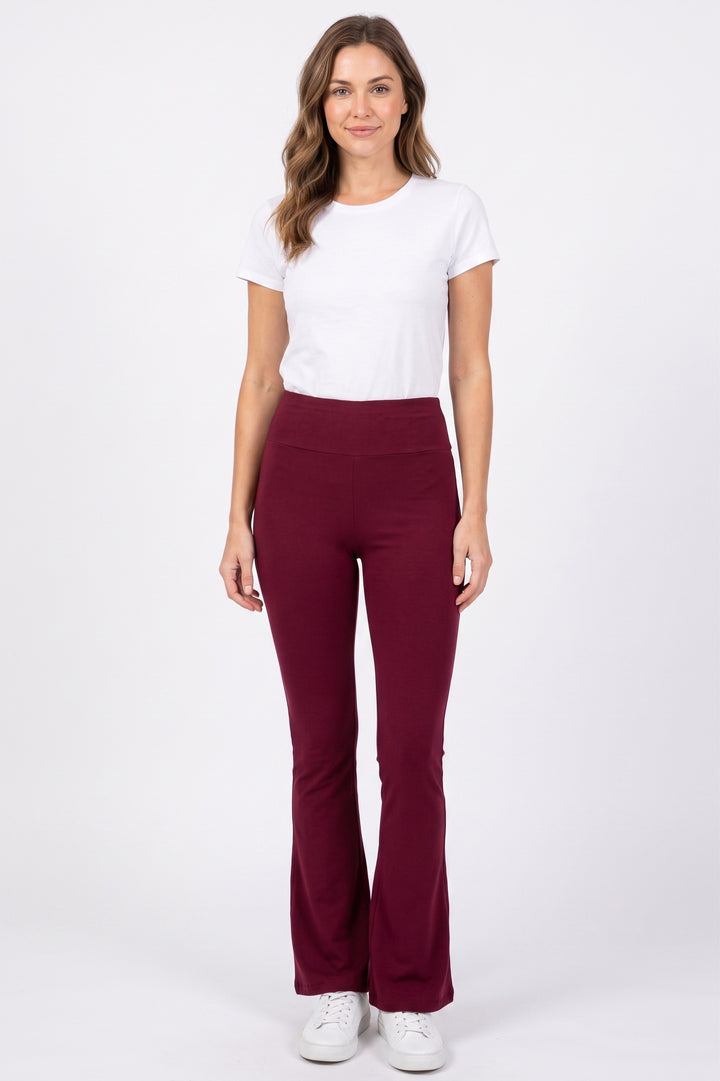 Buttery Smooth High Waist Basic Solid Bell Bottom Leggings