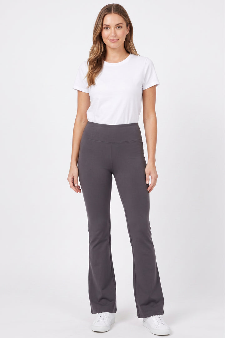 Buttery Smooth High Waist Basic Solid Bell Bottom Leggings