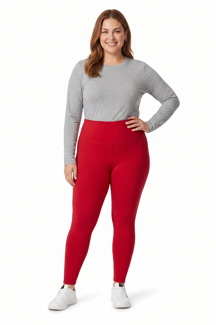 Buttery Smooth Basic Solid High Waisted Leggings - Plus Size - 5 Inch Waist - 1XL 2XL 3XL - New Mix
