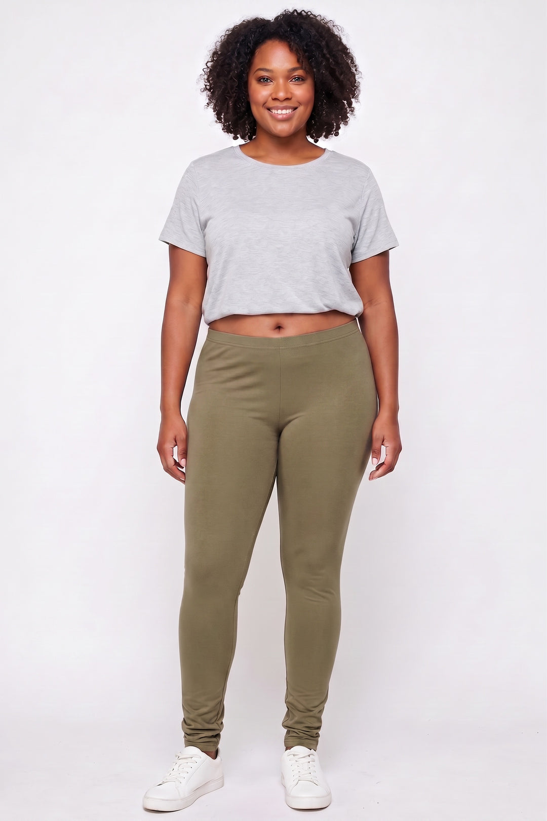 Buttery Smooth Basic Solid Leggings - Plus Size - 1XL 2XL 3XL - EEVEE