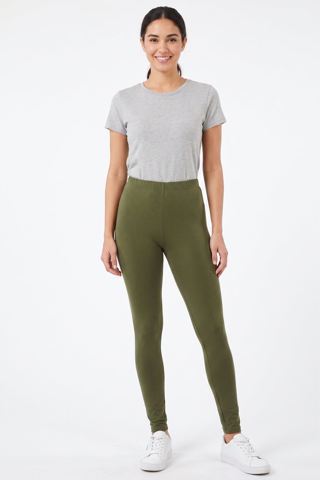 Buttery Smooth Basic Solid Leggings - EEVEE