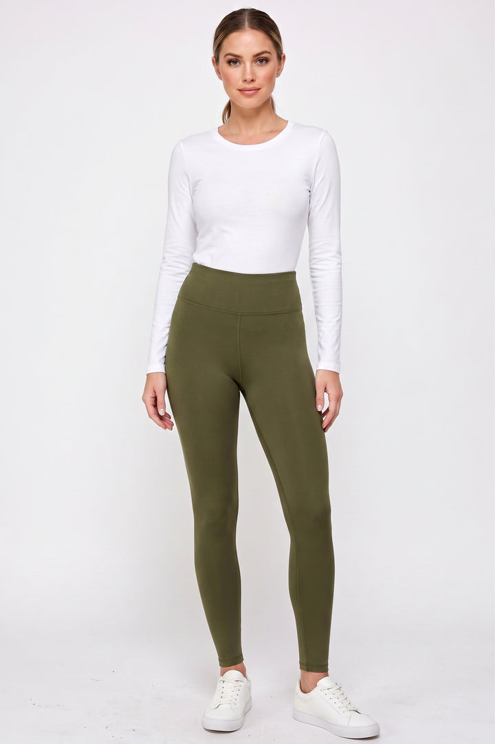 Buttery Smooth Basic Solid High Waisted Leggings - 3 Inch - EEVEE