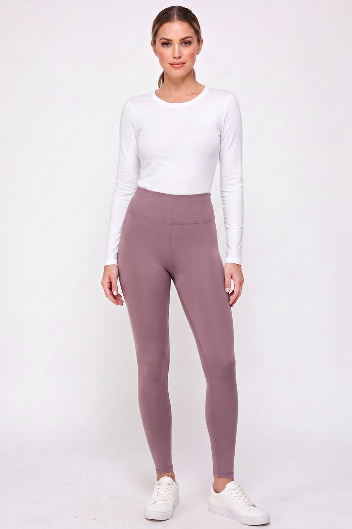 Buttery Smooth Basic Solid High Waisted Leggings - 3 Inch - EEVEE