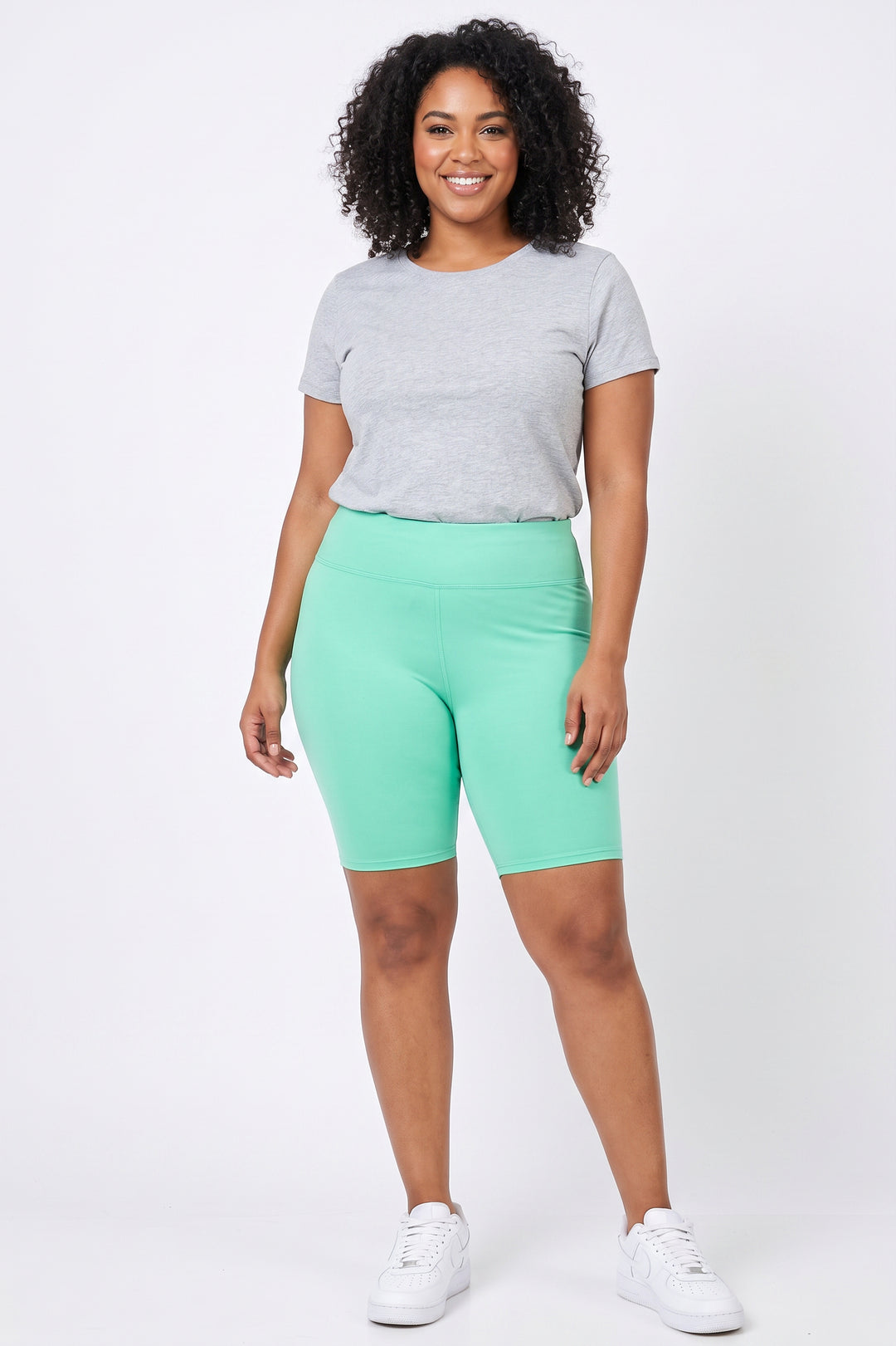Buttery Smooth Basic Solid Biker Shorts - Plus Size - 3 Inch Waist - 1XL 2XL 3XL