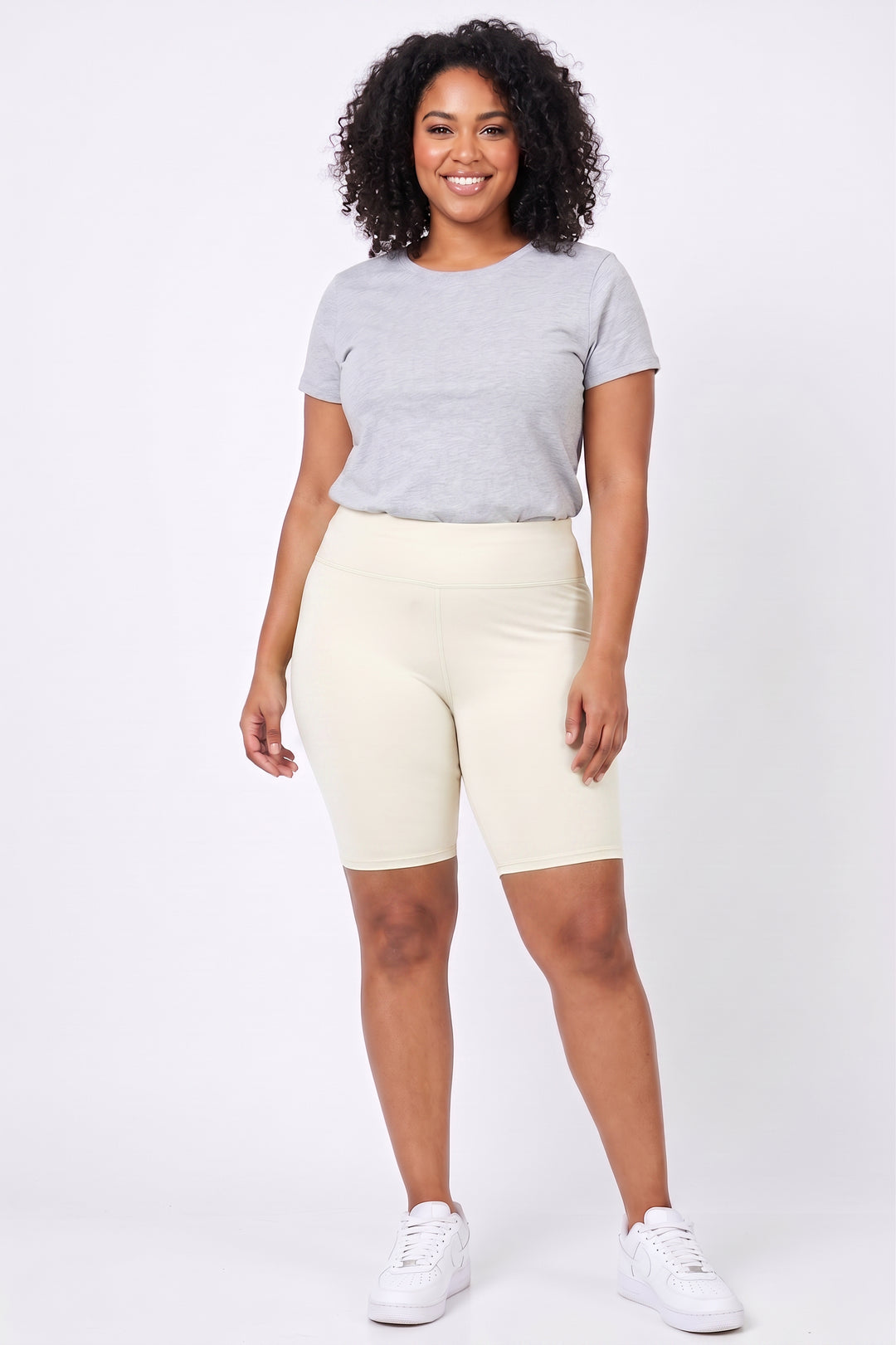 Buttery Smooth Basic Solid Biker Shorts - Plus Size - 3 Inch Waist - 1XL 2XL 3XL