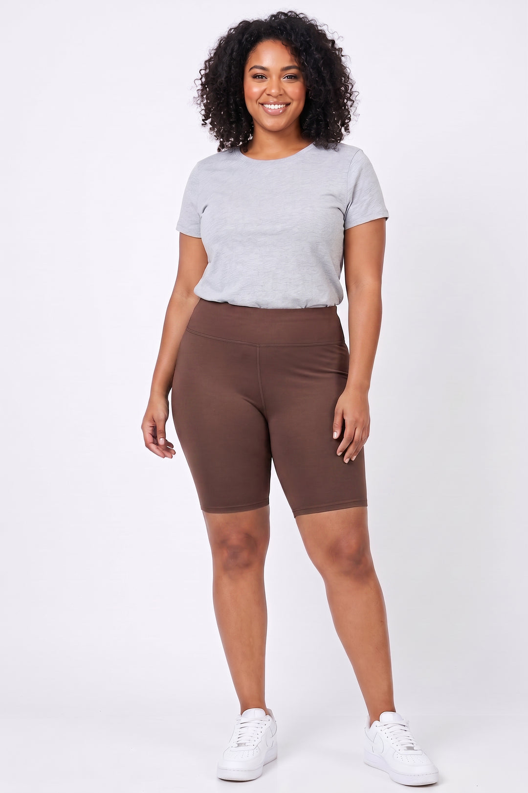 Buttery Smooth Basic Solid Biker Shorts - Plus Size - 3 Inch Waist - 1XL 2XL 3XL