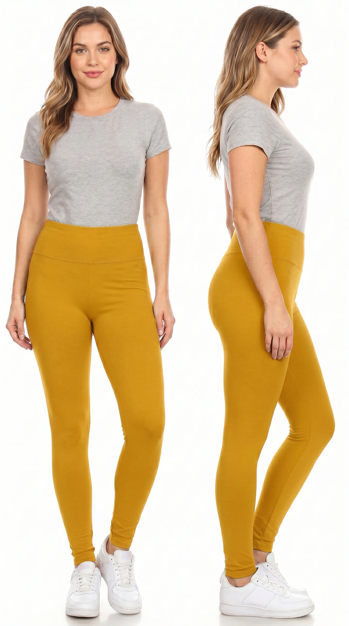 Buttery Smooth Basic Solid Leggings - Plus Size - 3 Inch Waist - 1XL 2XL 3XL - EEVEE