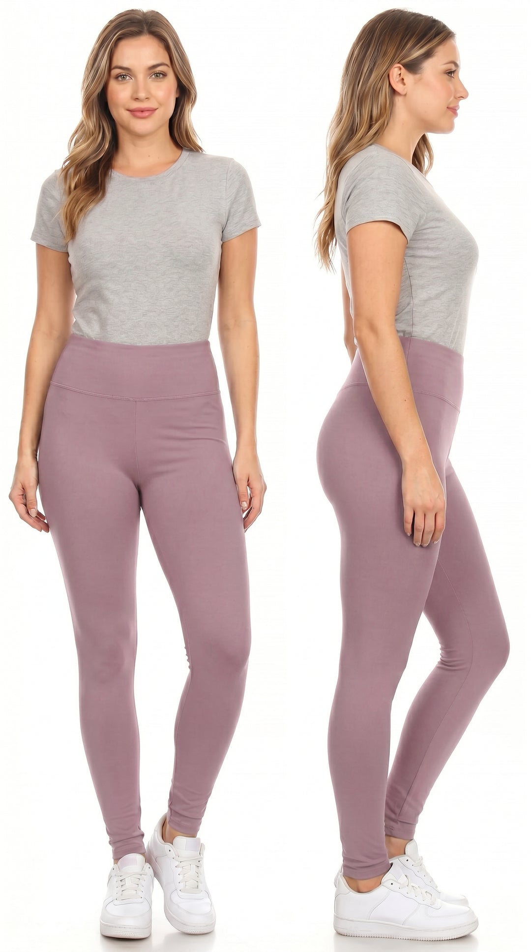 Buttery Smooth Basic Solid Leggings - Plus Size - 3 Inch Waist - 1XL 2XL 3XL - EEVEE
