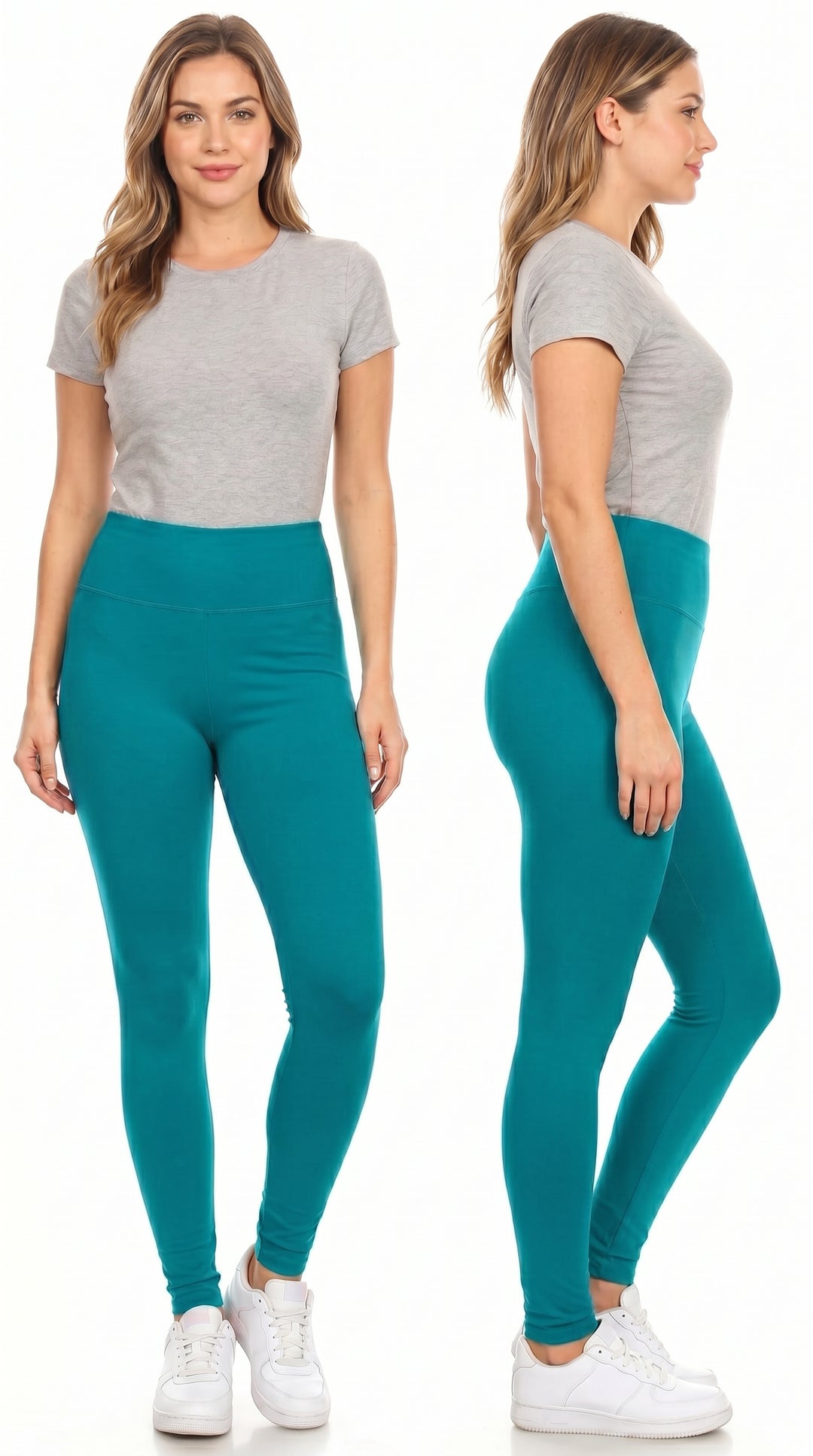 Buttery Smooth Basic Solid Leggings - Plus Size - 3 Inch Waist - 1XL 2XL 3XL - EEVEE