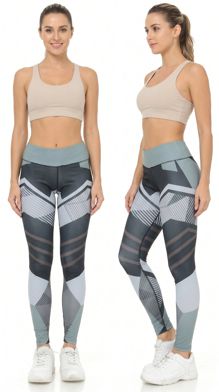 Charcoal Angular Motion High Waisted Sport Leggings