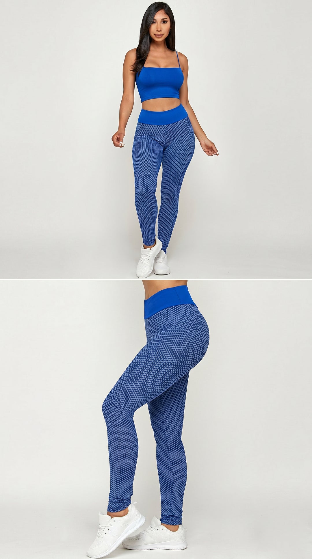 Contrast Textured Scrunch Butt Leggings - NO POCKETS