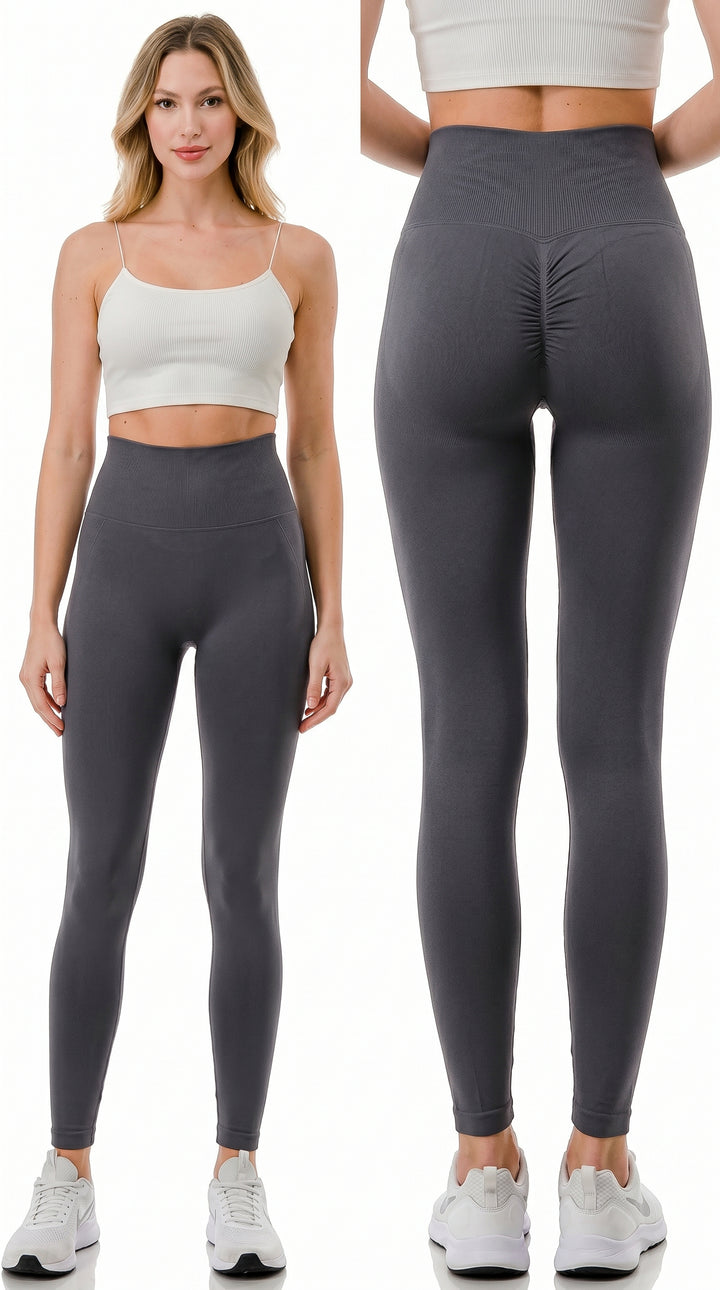 Full Length Nylon Spandex Butt Lift Leggings