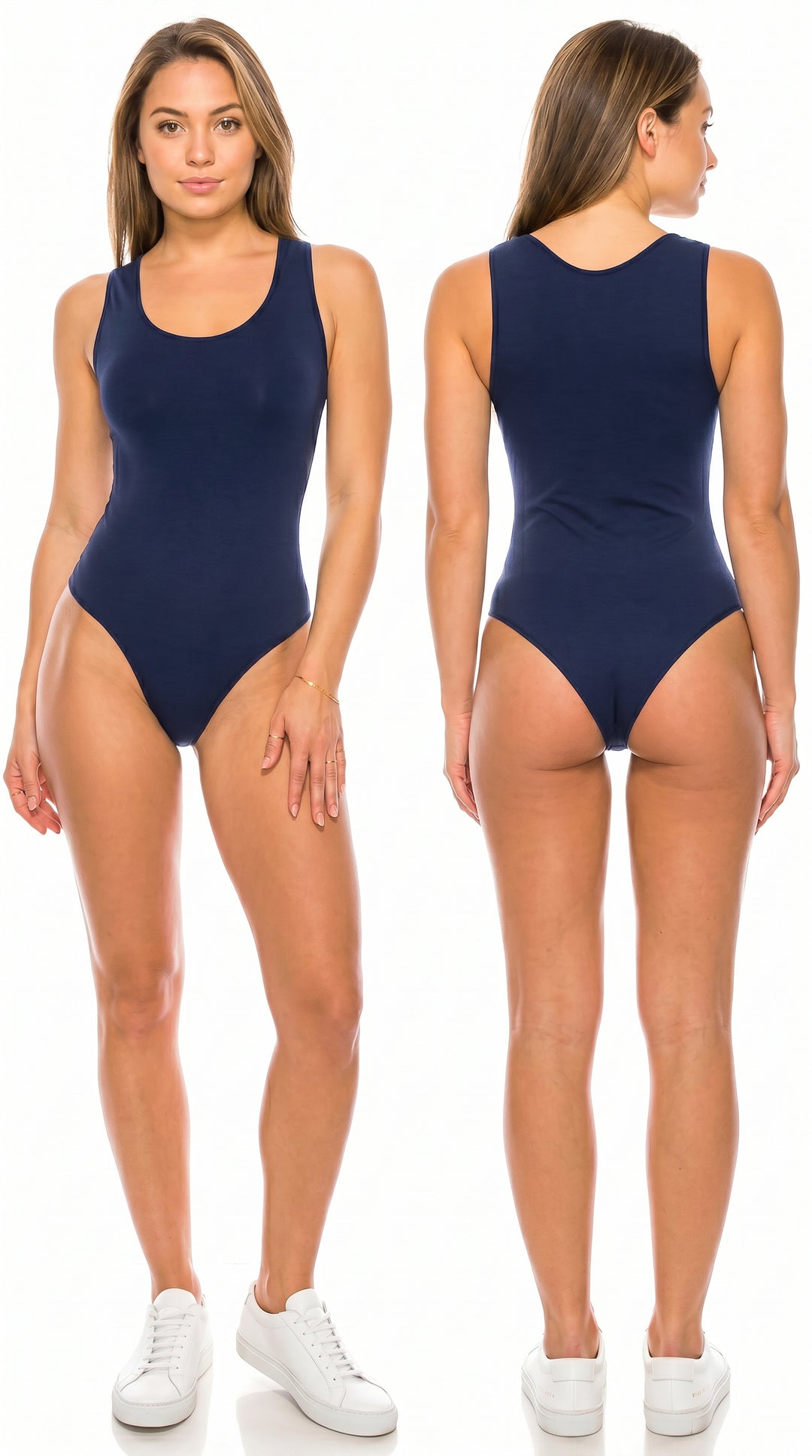 Seamless Basic Bodysuit with Snap Closure