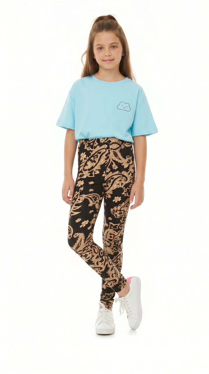 Sandstone Paisley Kids Buttery Smooth Leggings