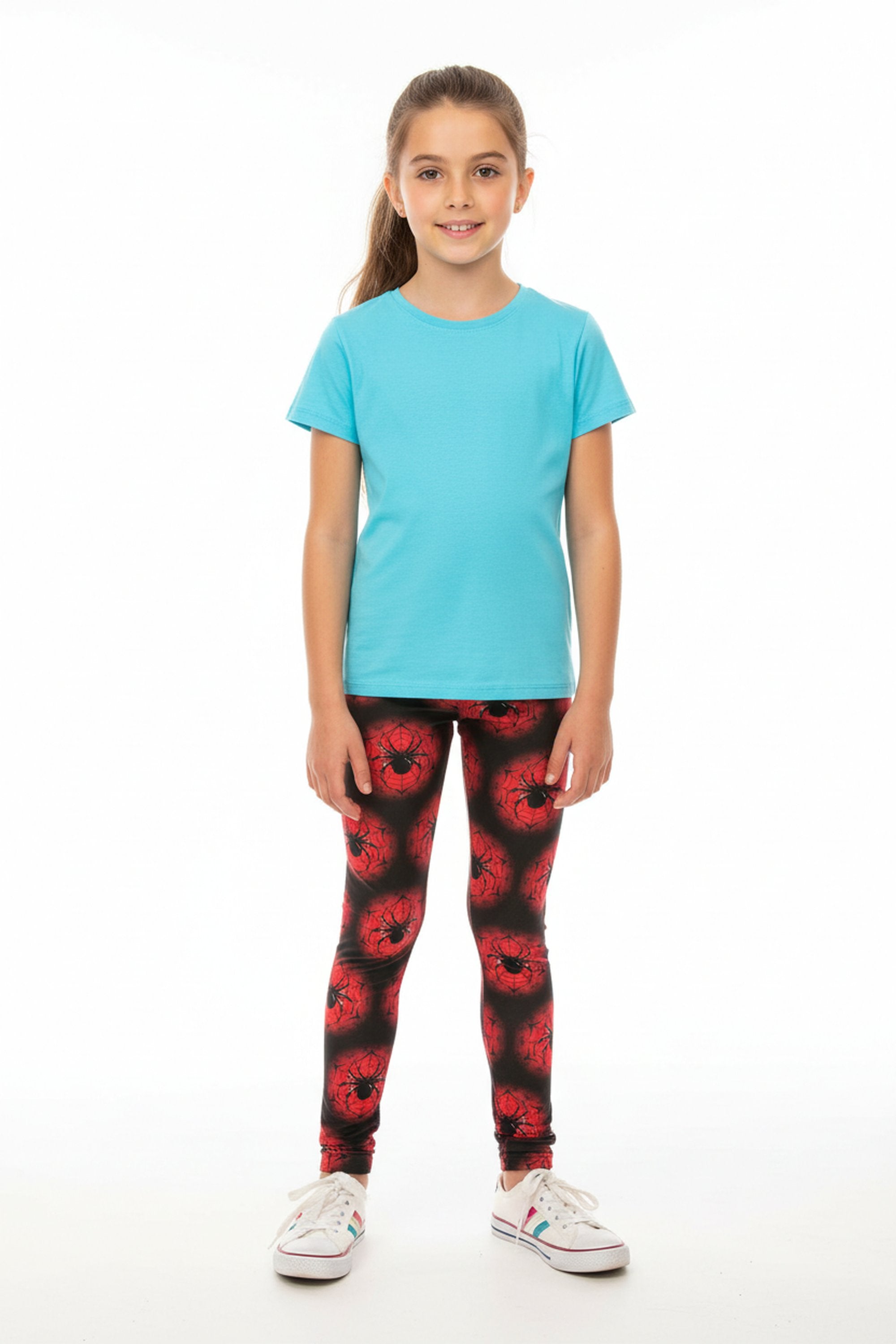 Creamy Soft Black Widow Spider Web Kids Leggings - USA Fashion