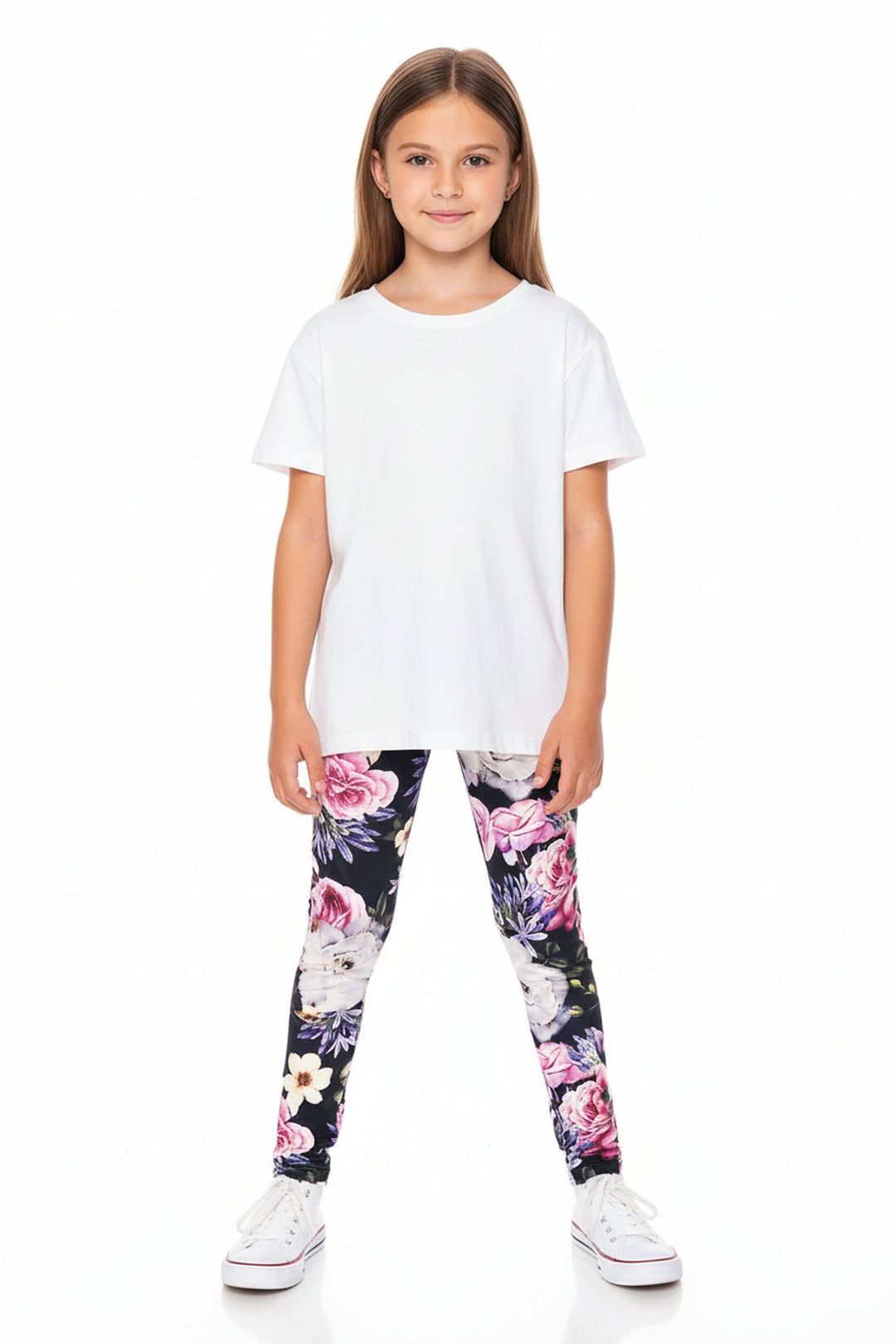 Creamy Soft Floral Garden Bouquet Kids Leggings - USA Fashion