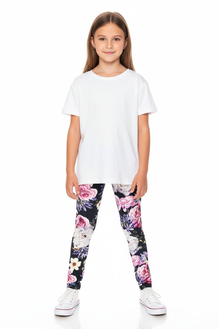 Creamy Soft Floral Garden Bouquet Kids Leggings - USA Fashion