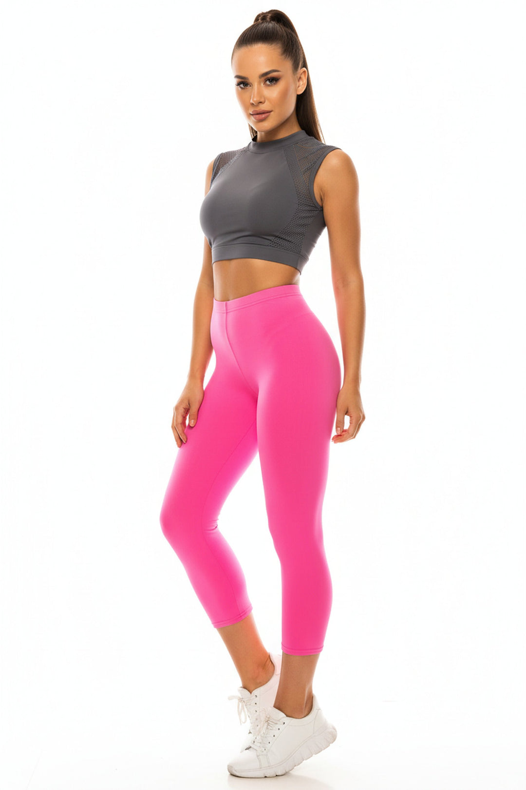 Buttery Smooth Basic Solid Capri Leggings - Plus Size - 1XL 2XL 3XL - New Mix