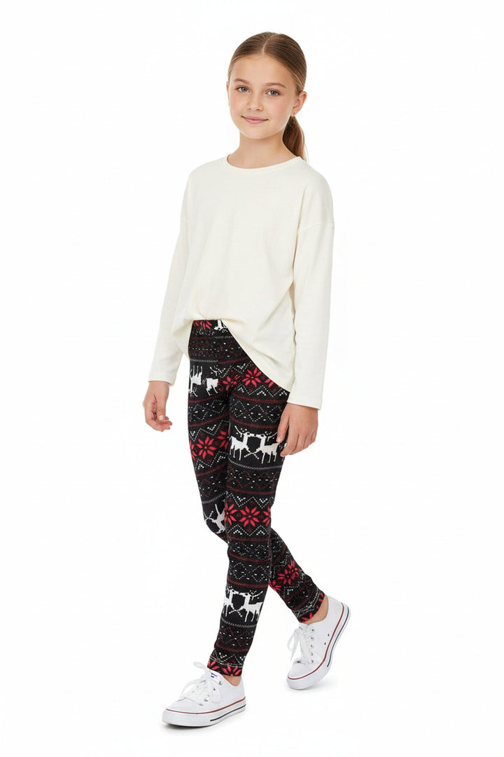 Buttery Smooth Reindeer Kids Leggings