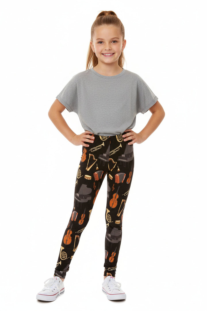 Buttery Smooth Musical Instrument Kids Leggings