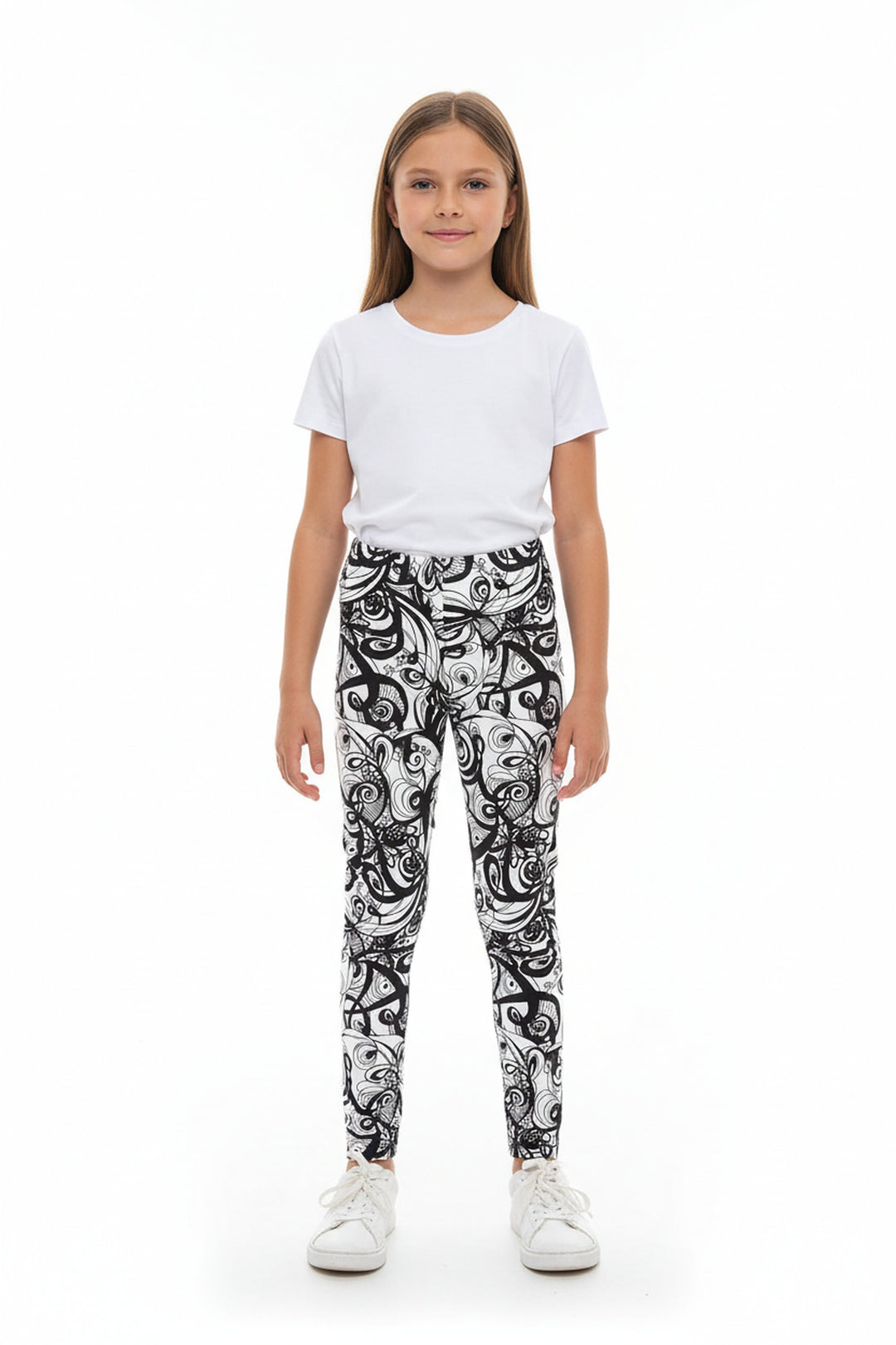 Buttery Smooth Elegant Abstract Swirly Kids Leggings