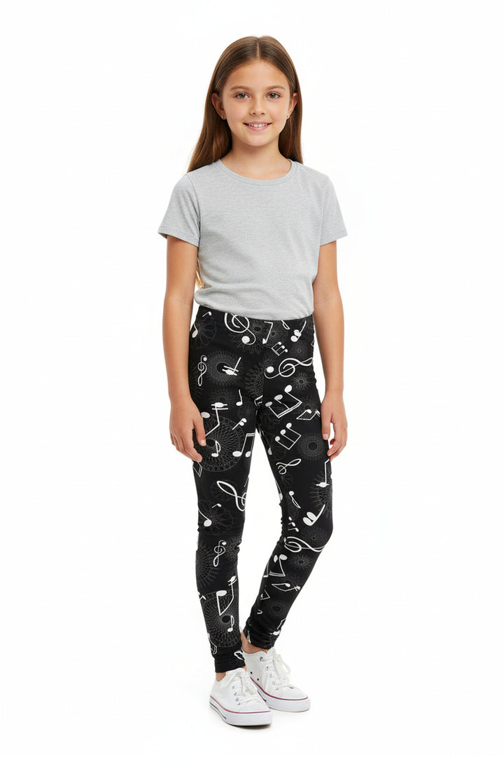 Buttery Smooth Musical Note Geometry Kids Leggings
