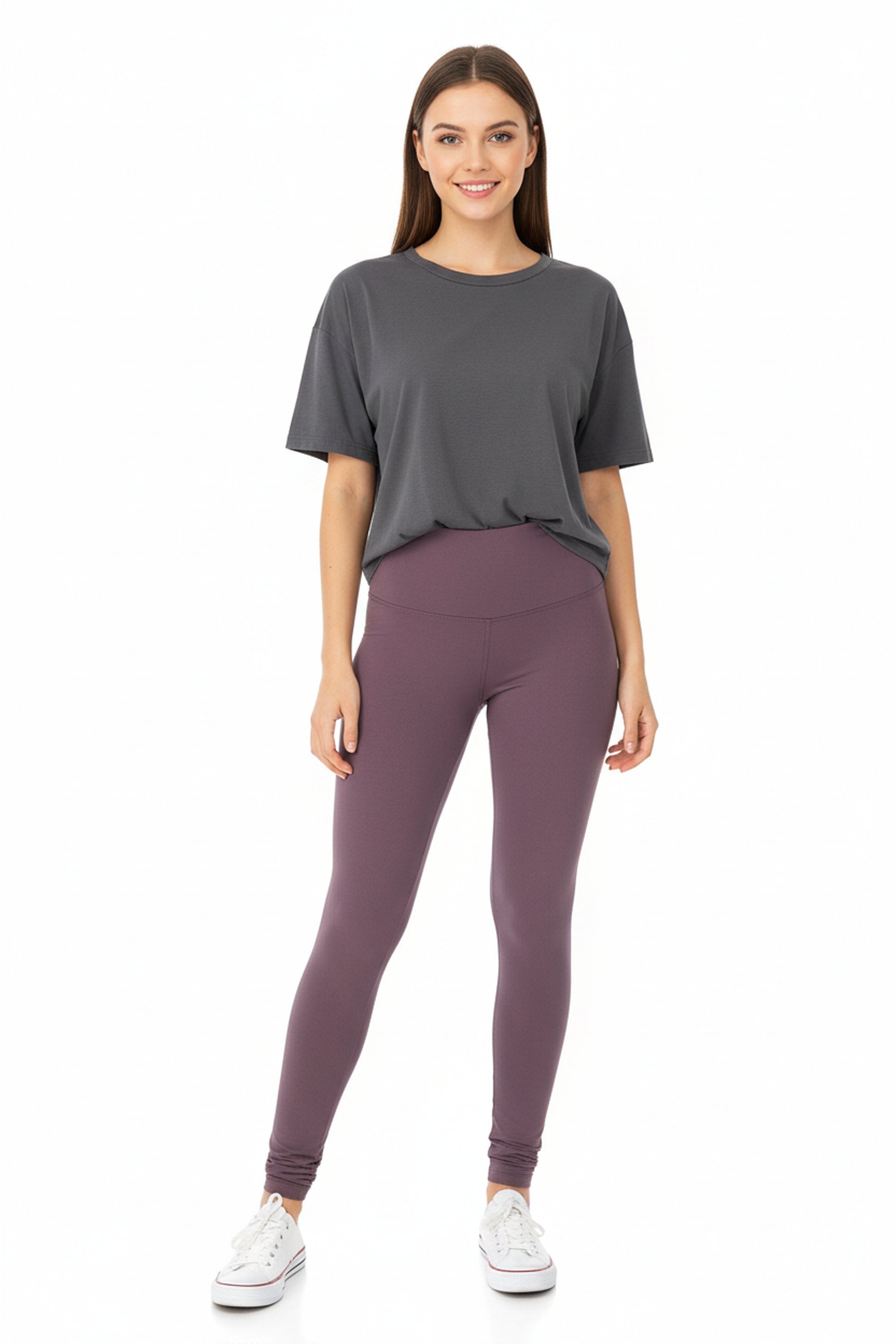 Buttery Smooth Basic Solid High Waisted Leggings - 5 Inch Waist - New Mix