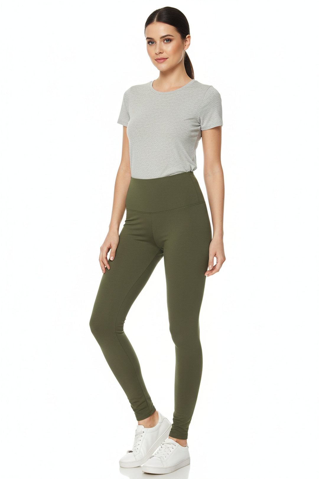 Buttery Smooth Basic Solid High Waisted Leggings - Extra Plus Size - 5 Inch - 3XL 4XL 5XL