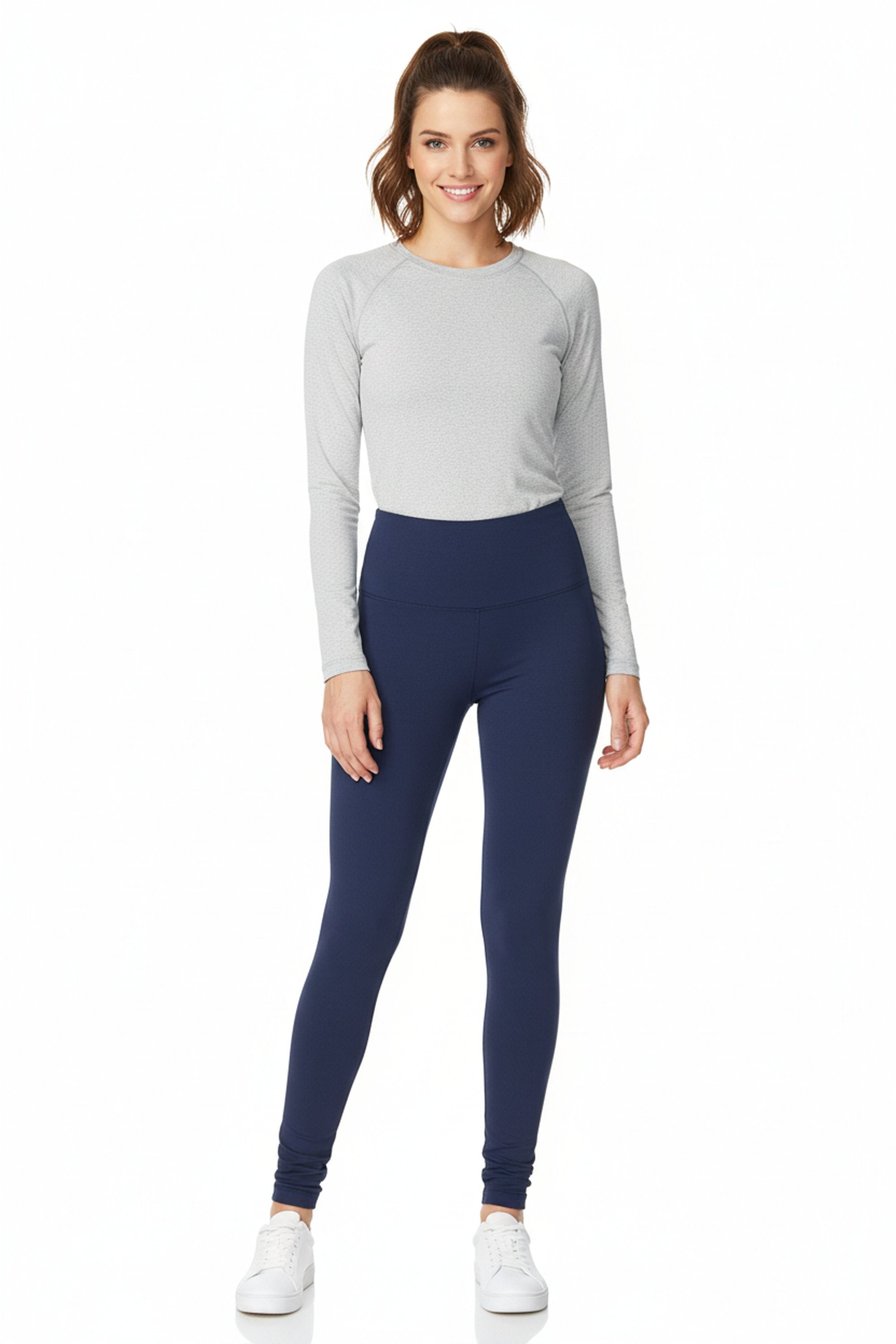 Buttery Smooth Basic Solid High Waisted Leggings - Plus Size - 5 Inch Waist - 1XL 2XL 3XL - New Mix