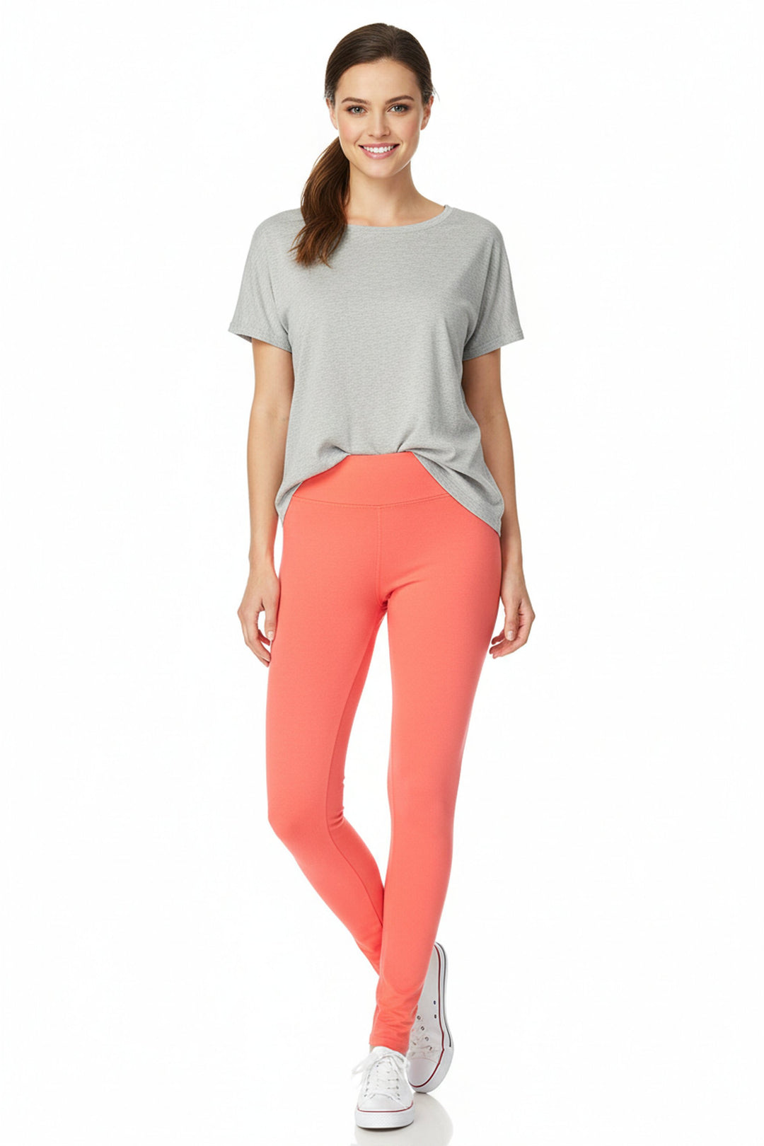 Buttery Smooth Basic Solid High Waisted Leggings - Plus Size - 3 Inch Waist - 1XL 2XL 3XL