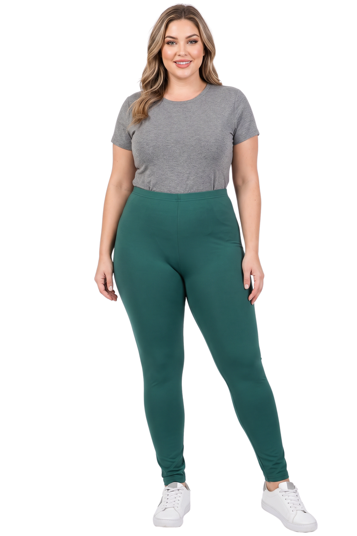 Buttery Smooth Basic Solid Leggings - Plus Size - 1XL 2XL 3XL - New Mix