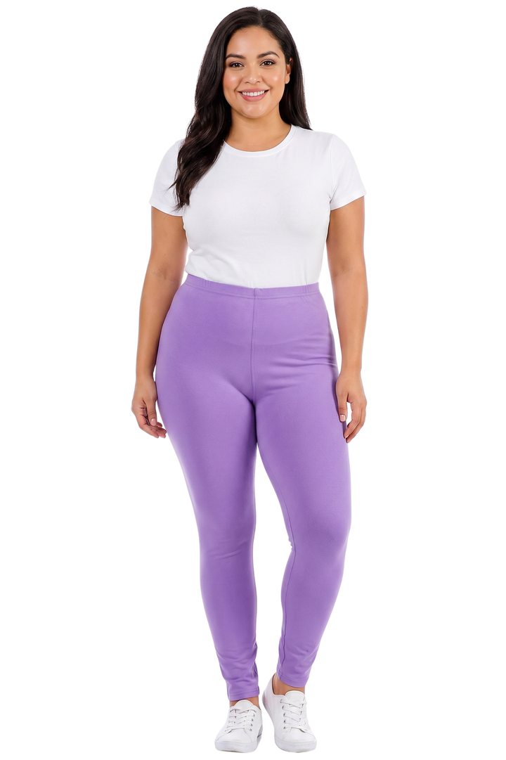 Buttery Smooth Basic Solid Leggings - Plus Size - 1XL 2XL 3XL - New Mix