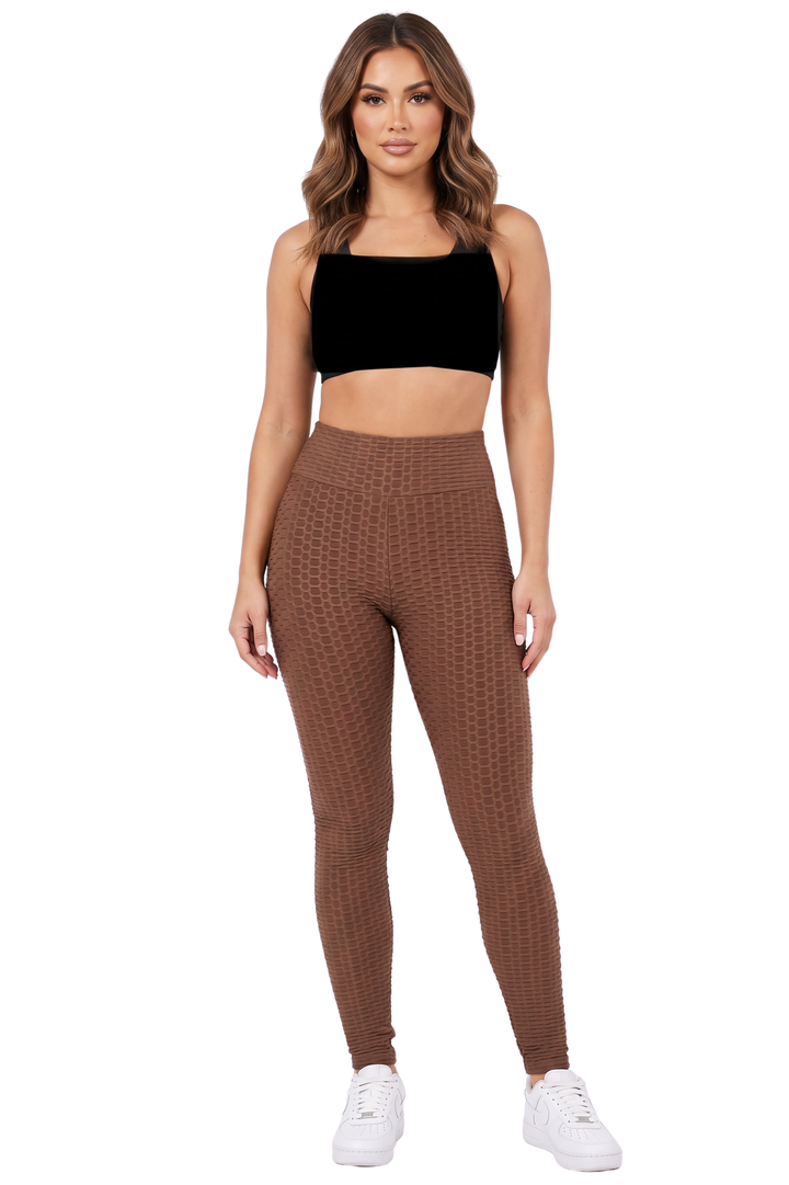 Scrunch Butt High Waisted Leggings - Plus Size - 1XL 2XL 3XL