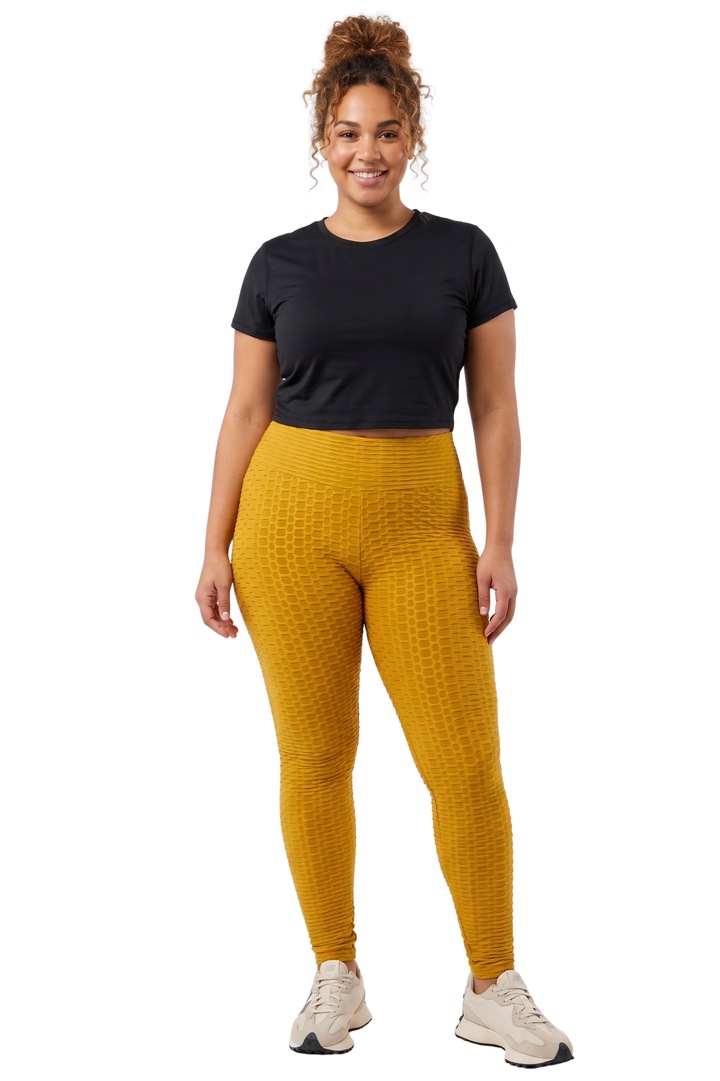 Scrunch Butt Textured High Waisted Leggings - Tiktok Leggings