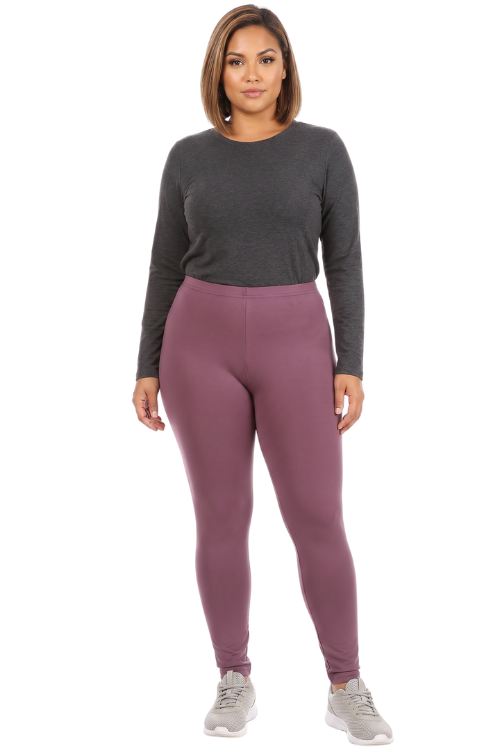 Buttery Smooth Basic Solid Leggings - Plus Size - 1XL 2XL 3XL - New Mix